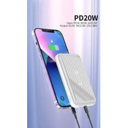 WUW-Y104 Безж. магнитно зарядно PD20W USB-C+1изх.USB 10,000MAH - Silver
