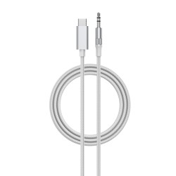 LDNIO LS-Y82c Кабел Aux USB-C към 3.5mm жак 2M - Бял 