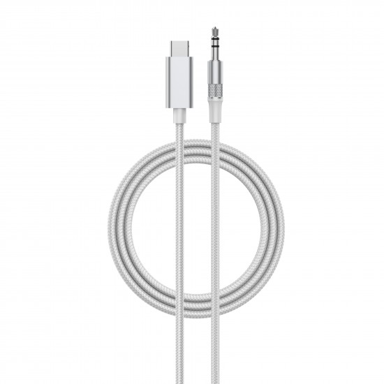 LDNIO LS-Y82c Кабел Aux USB-C към 3.5mm жак 2M - Бял 