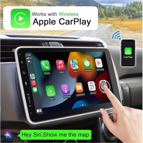 YB-10 10" Автомобилен мултимедиен плейър ANDROID 1 DIN 10" въртящ се дисплей HC8227, 4GB+64GB, IPS, CarPlay, Android Auto, Bluetooth, WiFi, GPS