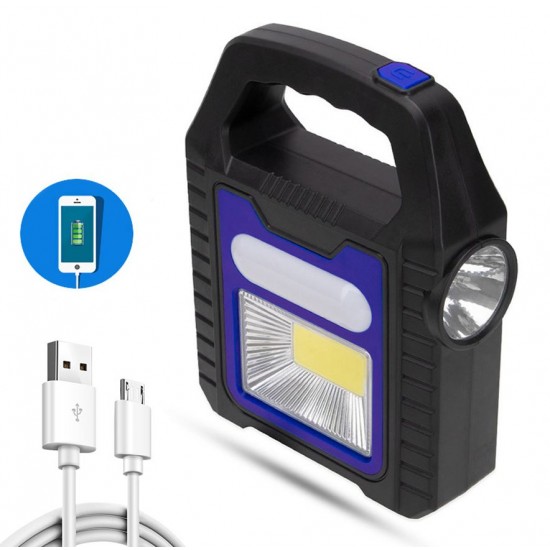 YD-878A Преносим соларна лампа/фенер COB LED работна лампа Факел Power Bank Водоустойчив USB акумулаторен външен къмпинг Авариен прожектор