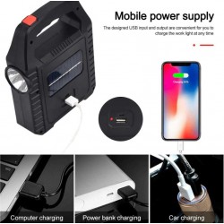 YD-878A Преносим соларна лампа/фенер COB LED работна лампа Факел Power Bank Водоустойчив USB акумулаторен външен къмпинг Авариен прожектор