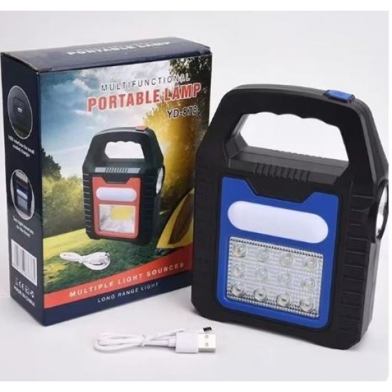 YD-878A Преносим соларна лампа/фенер COB LED работна лампа Факел Power Bank Водоустойчив USB акумулаторен външен къмпинг Авариен прожектор