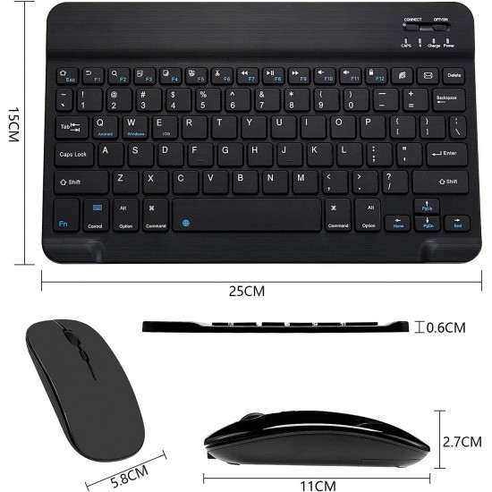 Комплект Bluetooth безжична клавиатура с мишка YL-01 - Черен