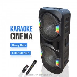 ZQS15201 Мощна Bluetooth Караоке Тонколона Sing-e , 100W, 2 x 15", RGB LED, TWS, FM, USB, TF, 1 Безжичен Микрофон