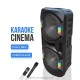 ZQS15201 Мощна Bluetooth Караоке Тонколона Sing-e , 100W, 2 x 15", RGB LED, TWS, FM, USB, TF, 1 Безжичен Микрофон