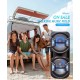 ZQS15201 Мощна Bluetooth Караоке Тонколона Sing-e , 100W, 2 x 15", RGB LED, TWS, FM, USB, TF, 1 Безжичен Микрофон