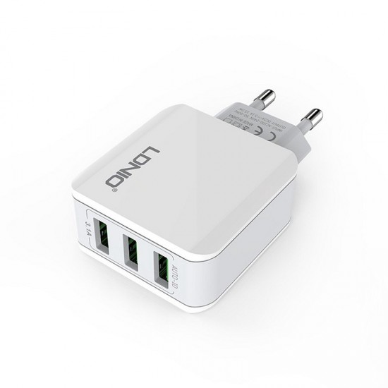 220V С 3 - изхода USB LDNIO A3301 3.1A USB Lightning