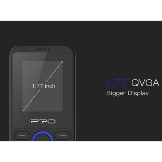 Мобилен телефон IPRO A6MINI+БГ МЕНЮ /2G/32+32MB/1.77inch/0.08MP/800mAh/Dual Sim/5V 500mAh/Фенер - Черен