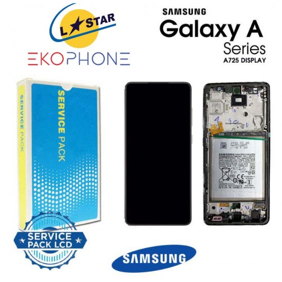 ОРИГИНАЛЕН LCD Дисплей за Samsung A72 4G/5G 2021 SM-A725/A726 + Рамка