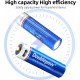 1БР. AAA литиеви батерии зареждащи се с USB-C кабел 600mWh 1.5 V литиево-йонна батерия