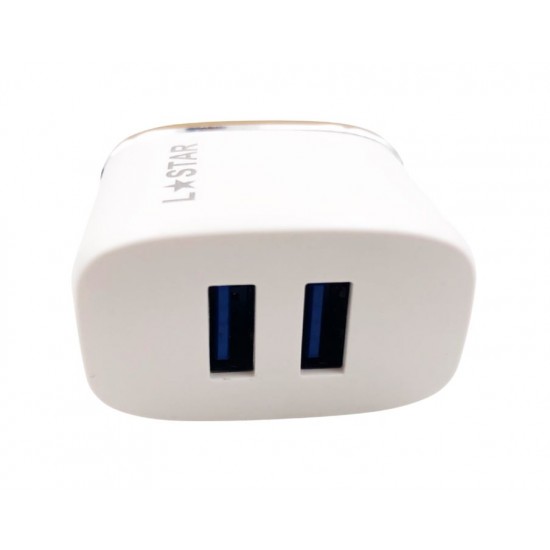  220V DL-AC52 Type-C 2.4А L✮Star Зарядно c двойно USB