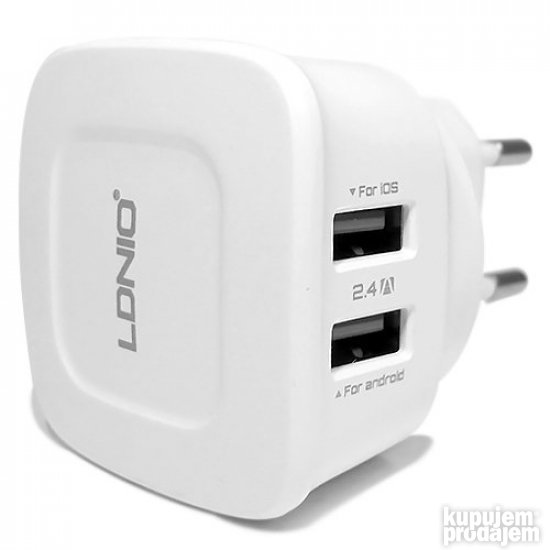 220V Зарядно LDNIO AC63 2.4A 2 USB Micro USB