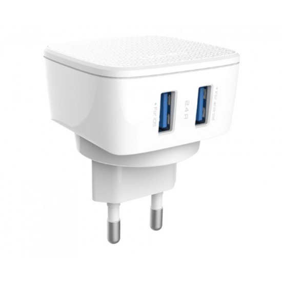 220V Зарядно LDNIO AC63 2.4A 2 USB Micro USB