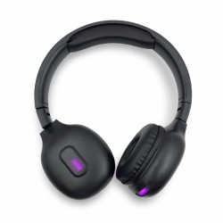 Блутут слушалки с LED индикатор AIR MAX RGB - Черен