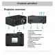 ARD814 Led преносим проектор, поддържа 1080P, 20-80 инча прожекционен екран, може да чете U диск, мобилен твърд диск, Tf карта, AV и DVD, Set-Top Box, перфектна система за домашно кино, черен