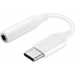 S22/S8 кут. AUX преходник 3.5 F / USB-C M - Бял