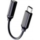 S22/S8 кут. AUX преходник 3.5 F / USB-C M - Бял