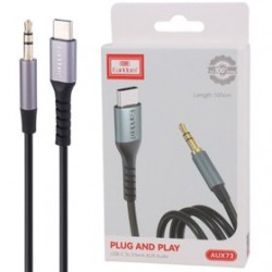 EARLDOM Аудио кабел AUX73 – Type-C към 3.5 мм AUX жак, адаптер за слушалки