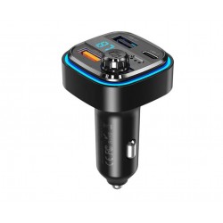 FM трансмитер XO BCC08, USB x2, USB-C, MP3, Bluetooth 5.0