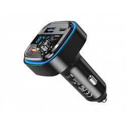 FM трансмитер XO BCC08, USB x2, USB-C, MP3, Bluetooth 5.0
