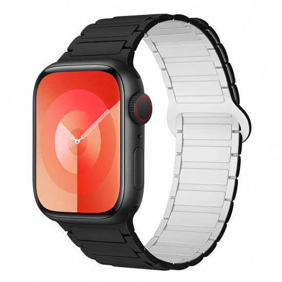 Магнитна каишка BN-10 Apple Watch  iWatch 38/40/41/42mm - Черен/Сив отвътре