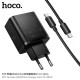 HOCO N75 Grande 65W зарядно (2×USB-C + 1×USB-A) кабел Type-C към Type-C