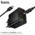 HOCO N75 Grande 65W зарядно (2×USB-C + 1×USB-A) кабел Type-C към Type-C