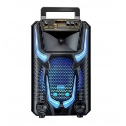 Преносима Bluetooth тонколона Blueseed BS-110, 8 инча, RGB LED, 20W, 1 безжичен микрофон