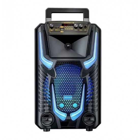 Преносима Bluetooth тонколона Blueseed BS-110, 8 инча, RGB LED, 20W, 1 безжичен микрофон