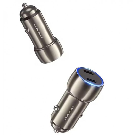 WUW C190 12V Адаптер кола 40W двоен изход 2xUSB-C 