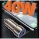 WUW C190 12V Адаптер кола 40W двоен изход 2xUSB-C 