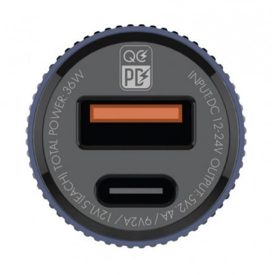 12V 2в1 C510Q 3.0 LDNIO Fast с 2 изхода USB-C + USB 36W - Type-C към Lightning