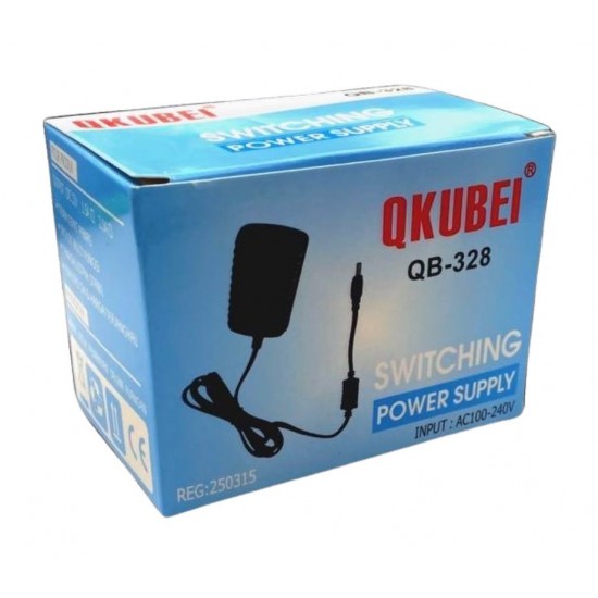 QB-328 9V/1.5А Зарядно за Таблет / Рутер / Караоке с 2БУКСИ 5.5 И 4.0 13.5вата