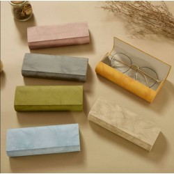 Твърд моден калъф за очила от кадифе - Син