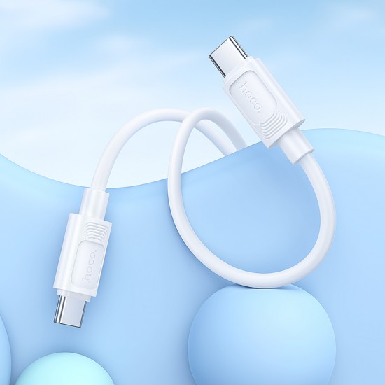 HOCO кабел X122 60W Type-C  към Type-C (1M) - Бял