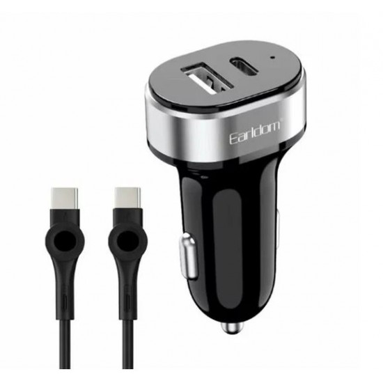 EARLDOM ES-CC14 12V Зарядно с кабел Type-C към Type-C PD2.4A+QC3.0