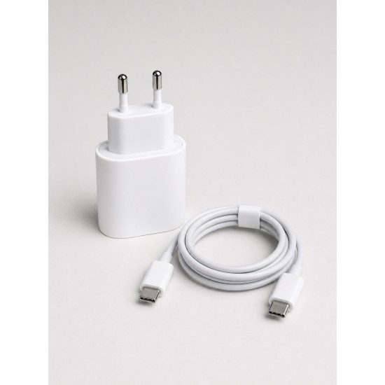 NoBrand 35W USB-C Захранващ Адаптер с USB-C към USB-C Кабел – Бързо Зареждане, EU Plug