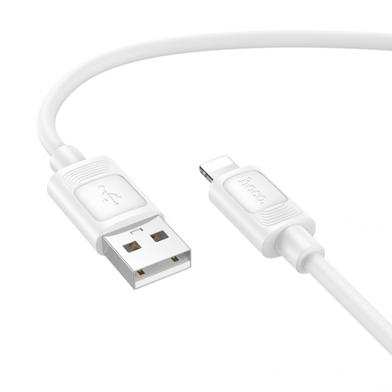 HOCO кабел X122 2.4A USB към Lightning (1M) - Бял