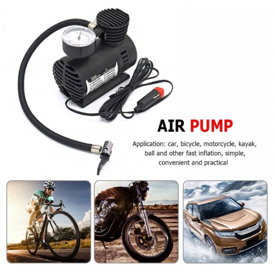 BM300 Преносим 12V 90W 250PSI 20.7Bar 2069KPA Въздушен компресор за гуми,мотоциклети и др.