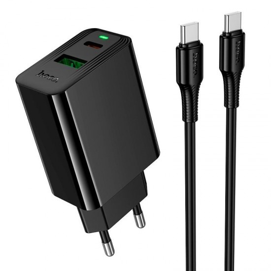 HOCO Зарядно CS94A PD20W+QC18W USB / USB-C с кабел Type-C към Type-C