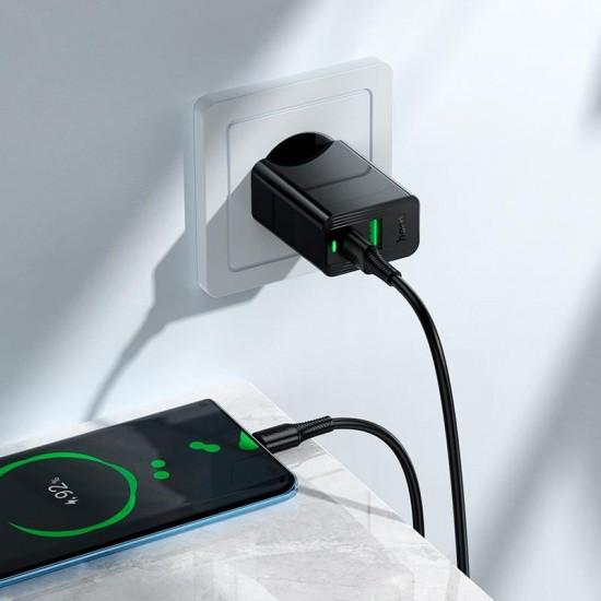 HOCO Зарядно CS94A PD20W+QC18W USB / USB-C с кабел Type-C към Type-C