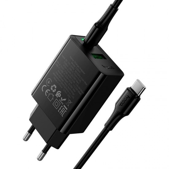 HOCO Зарядно CS94A PD20W+QC18W USB / USB-C с кабел Type-C към Type-C