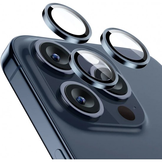 Цветен протектор за Камера iPhone 15 Pro / 15 Pro Max - Син (L. BLUE)