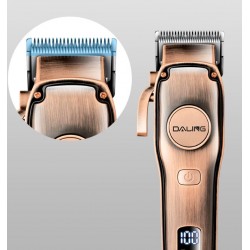 DALING DL-1215 Безжичен акумулаторен тример за подстригване на коса Wood Grain Color Безжичен акумулаторен LED