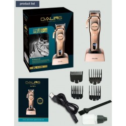 DALING DL-1215 Безжичен акумулаторен тример за подстригване на коса Wood Grain Color Безжичен акумулаторен LED