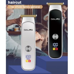 DALING DL-1527 Безжичен акумулаторен тример за подстригване на коса професионална машинка Регулируема Литиево-йонна - Silver