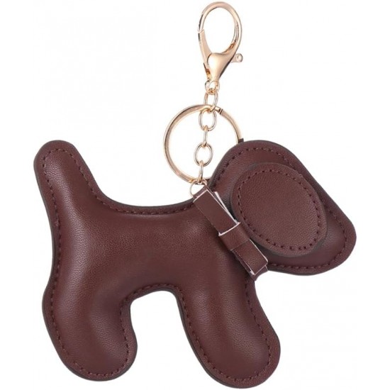 Ключодържател Кученце от Еко Кожа – Стилен Аксесоар - Кафяв