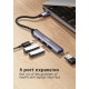 HUB Ldnio DS34C 4в1 USB-C КЪМ 3xUSB 1xUSB-C 5GB/ps
