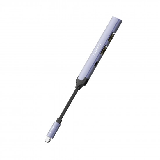 HUB Ldnio DS34C 4в1 USB-C КЪМ 3xUSB 1xUSB-C 5GB/ps